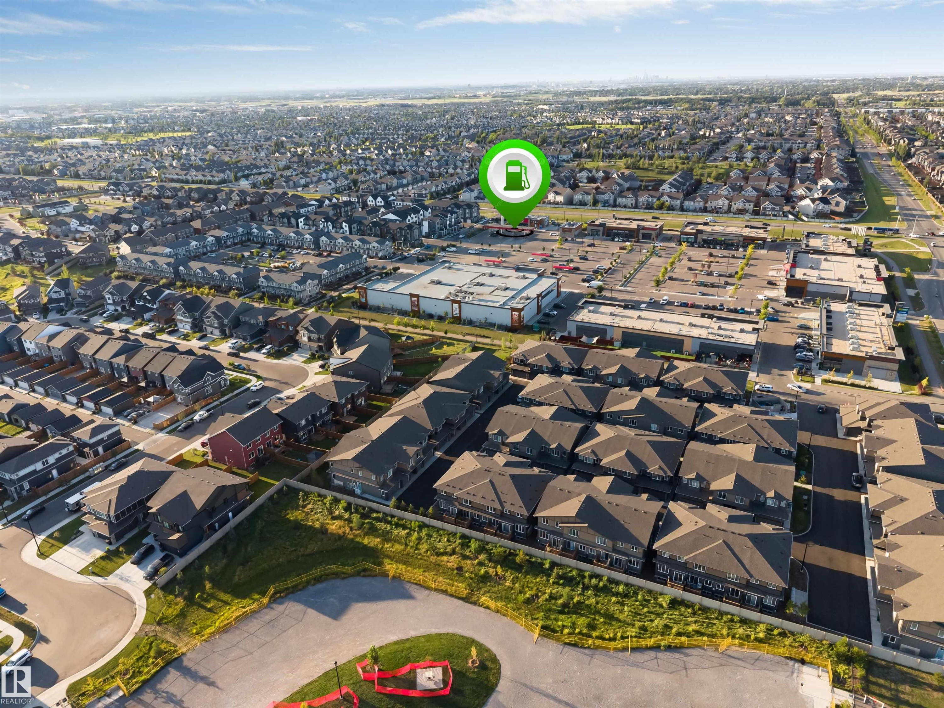 Expansive residential development with a mix of detached homes and townhomes, surrounded by established infrastructure - #45 2710 66 St Sw, Edmonton, AB