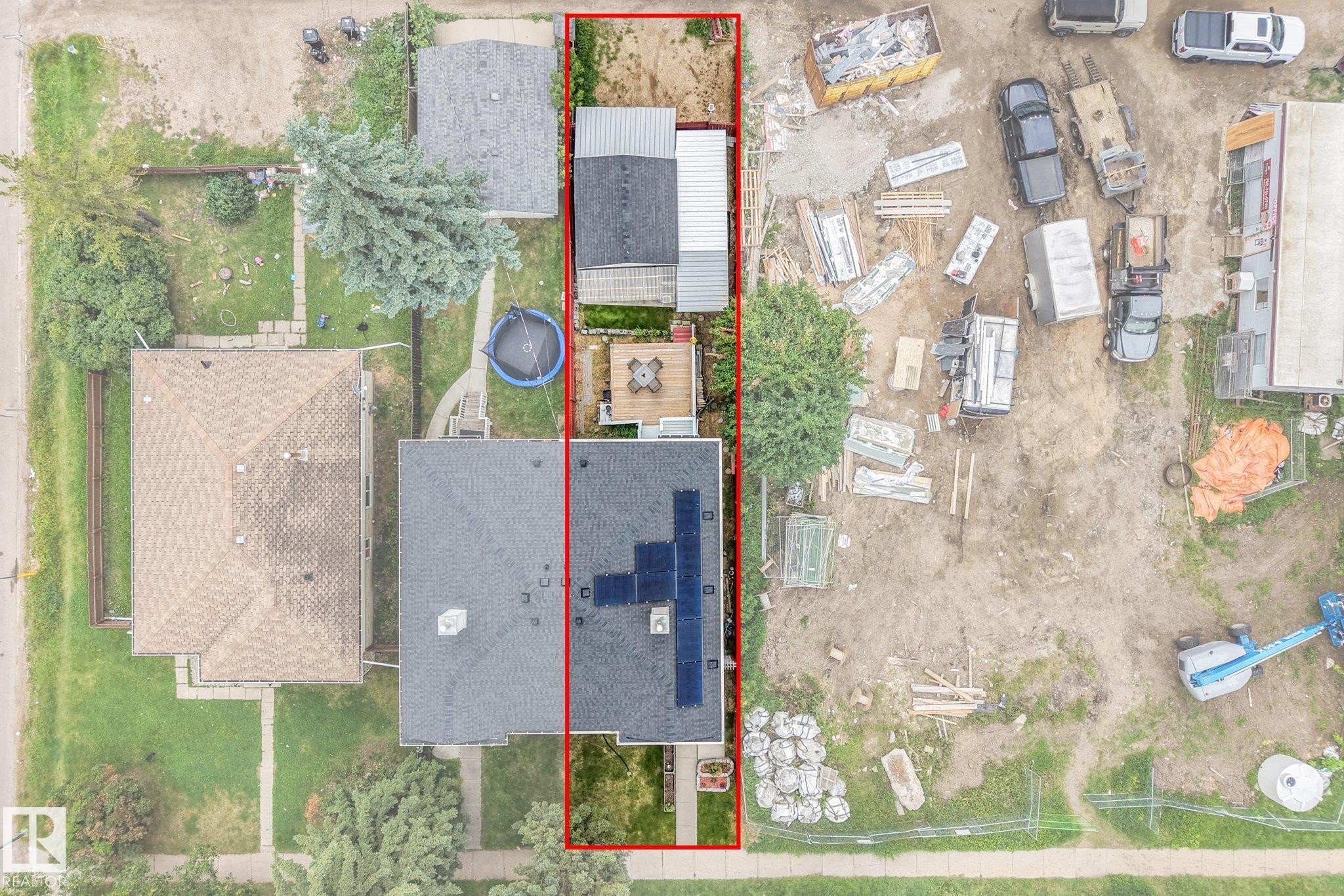 Property outlined by red boundary line - 12843 67 Street Nw, Edmonton, AB