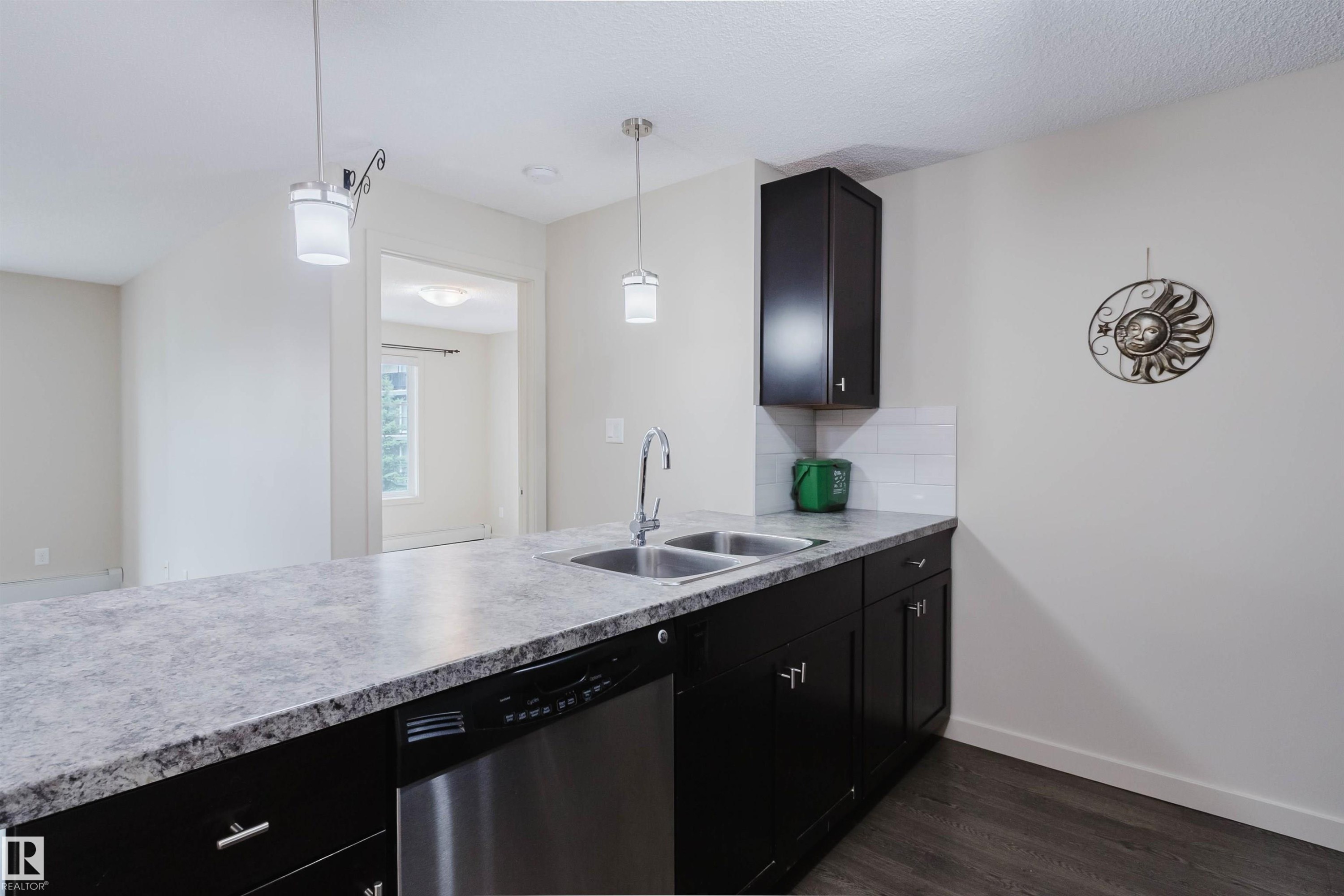 Kitchen - #304 6084 Stanton Dr Sw, Edmonton, AB - Indoor Photo Showing Kitchen With Double Sink