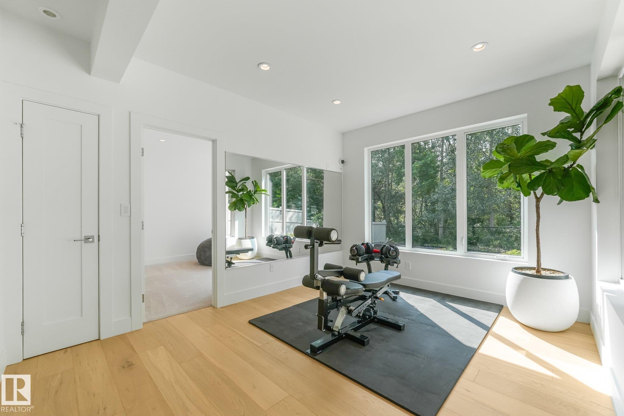 3328 Cameron Heights Landing Nw, Edmonton, AB - Indoor Photo Showing Gym Room
