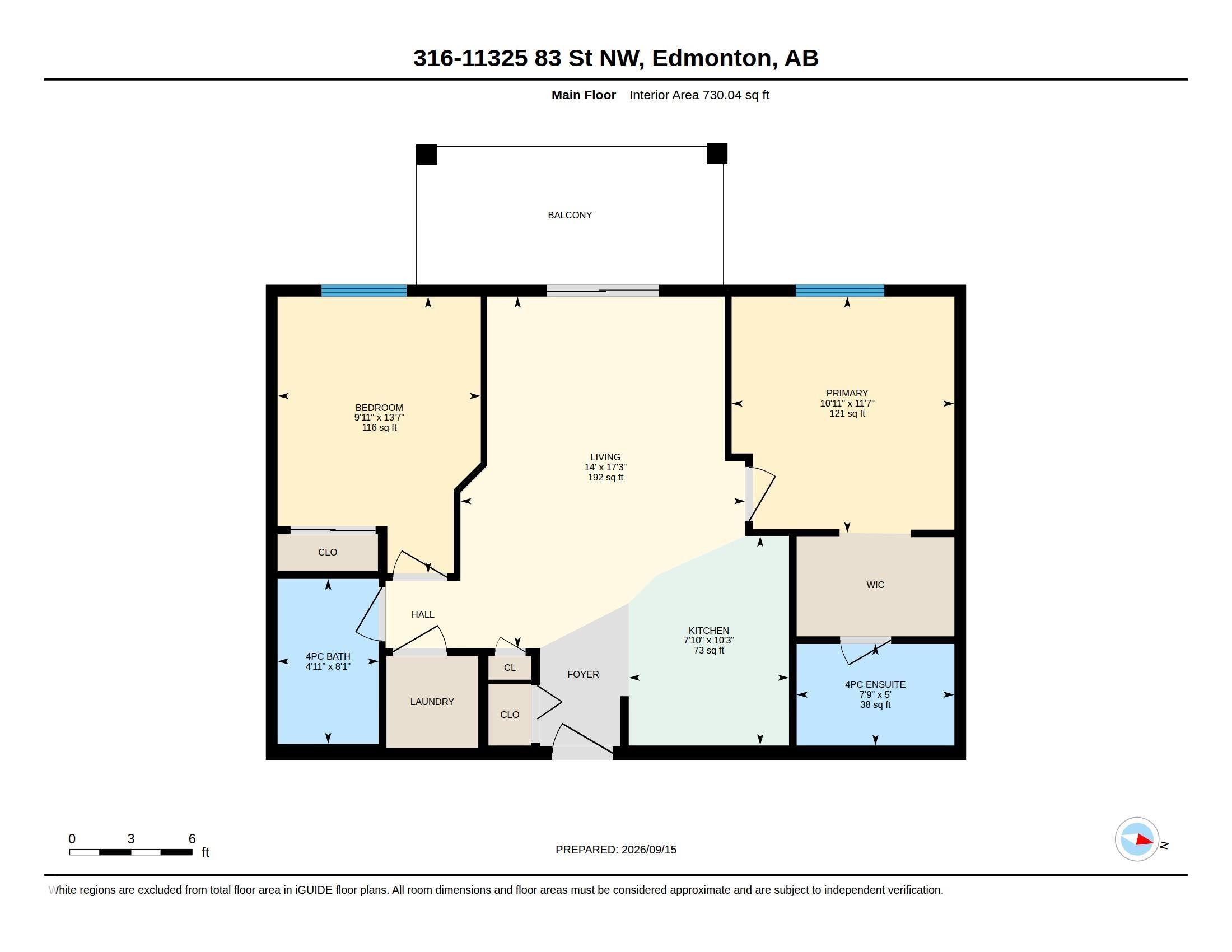 Floor plan - #316 11325 83 St Nw, Edmonton, AB