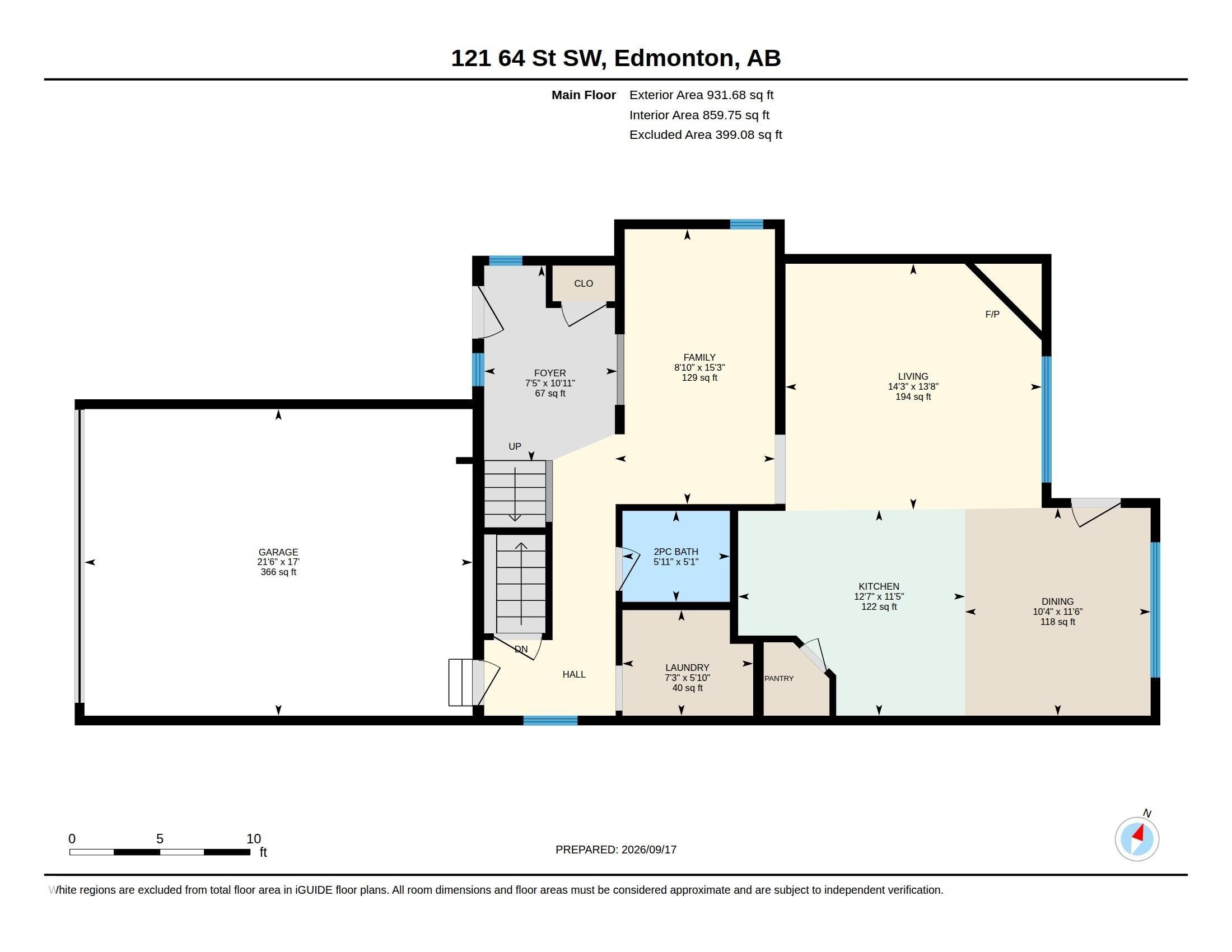 Floor plan - 121 64 Street Sw, Edmonton, AB