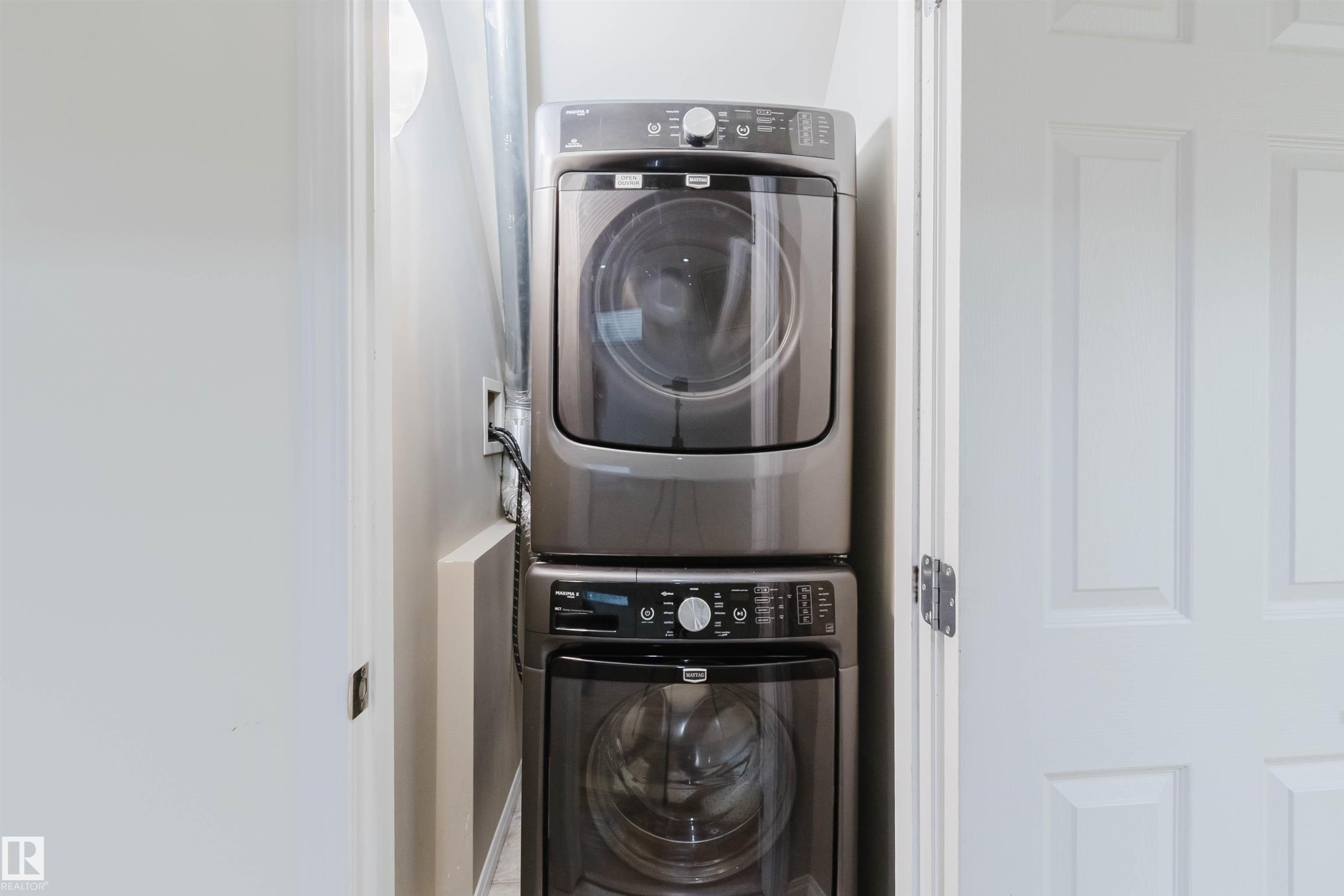 Stacked washer and dryer unit - 11608 96 Street Nw, Edmonton, AB