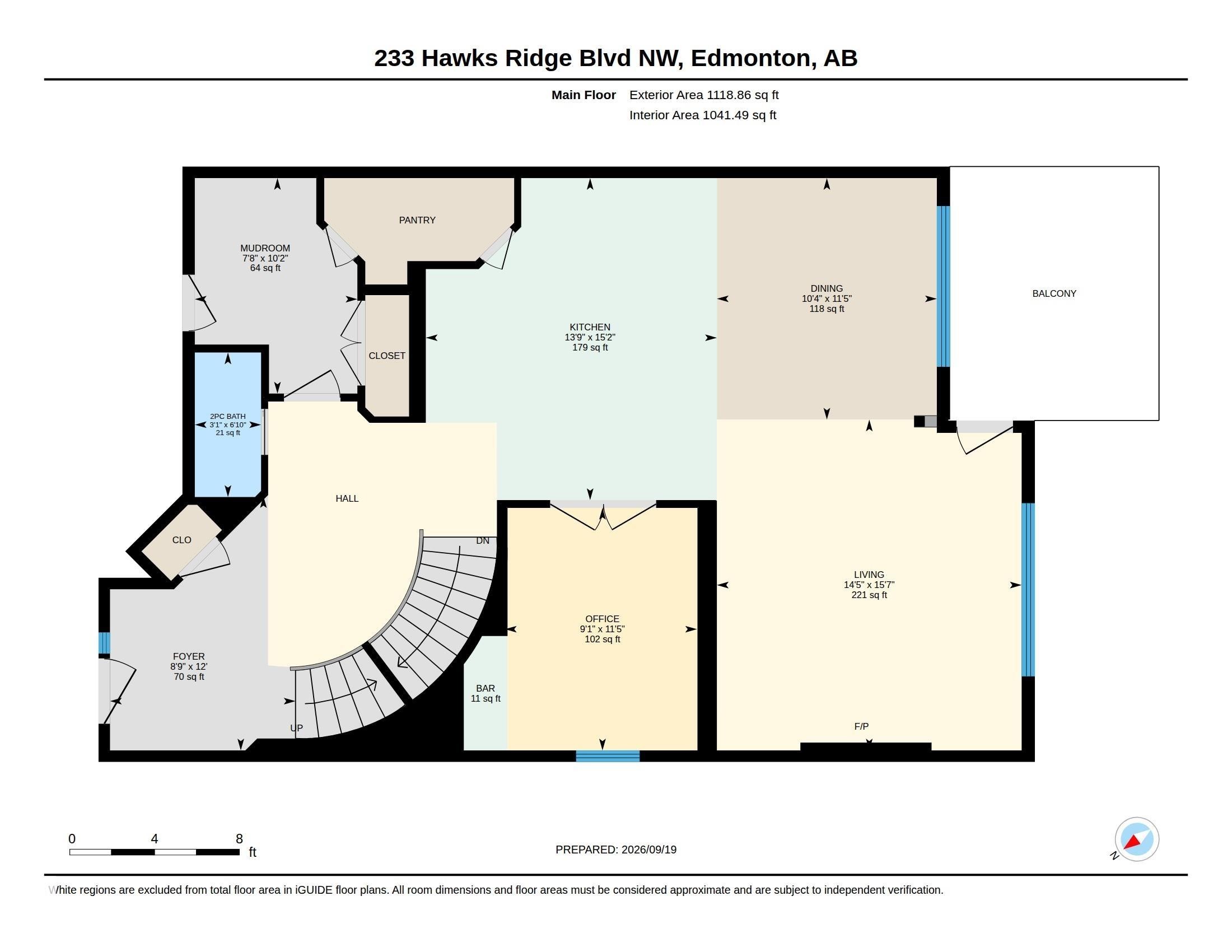 Floor plan - 233 Hawks Ridge Boulevard Nw, Edmonton, AB