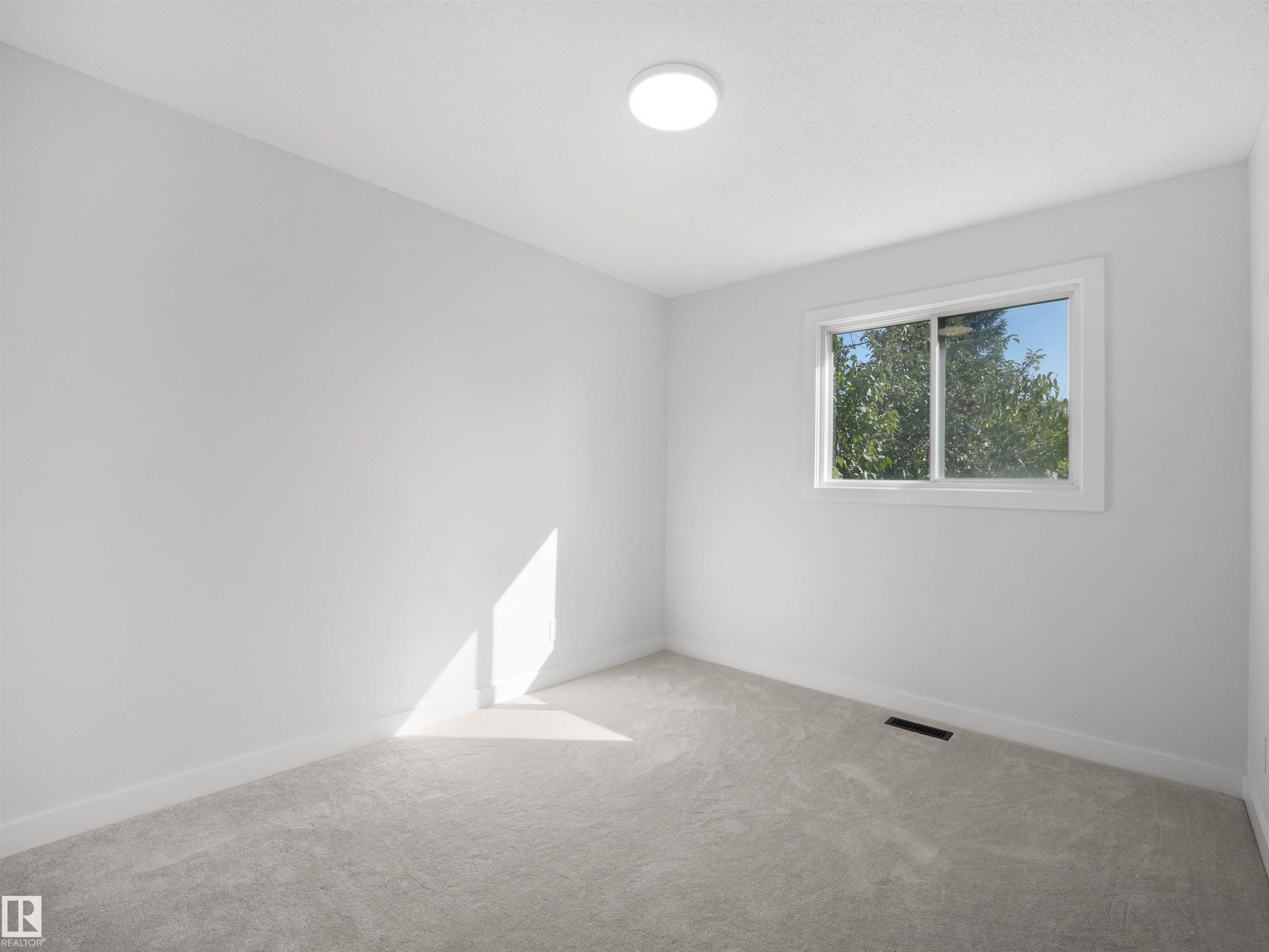 Light gray wall-to-wall carpeting with white baseboards and trim - 12C Twin Terrace Nw, Edmonton, AB
