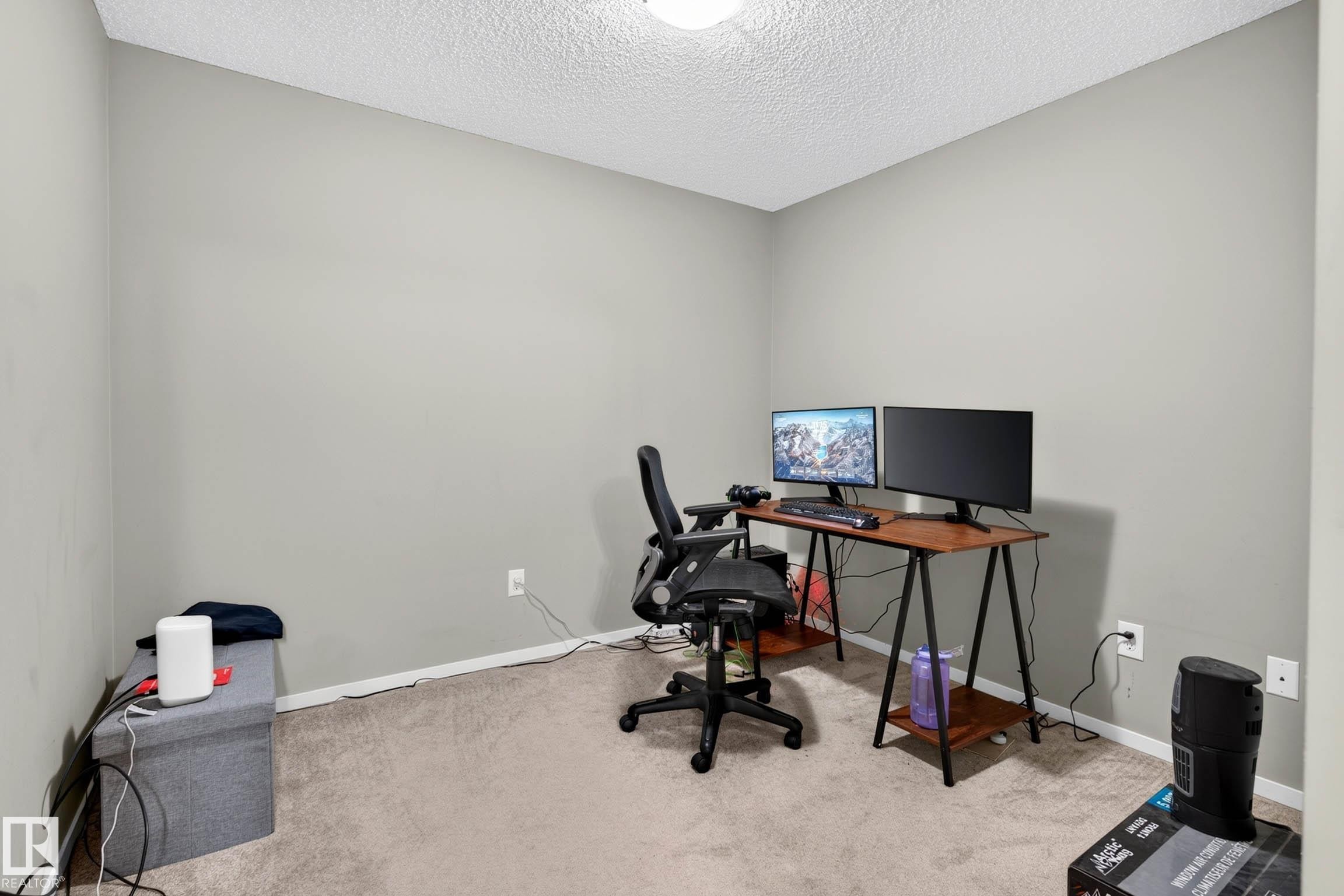 Neutral wall color, wall-to-wall carpeting, and overhead lighting - #408 25 Element Dr, St. Albert, AB