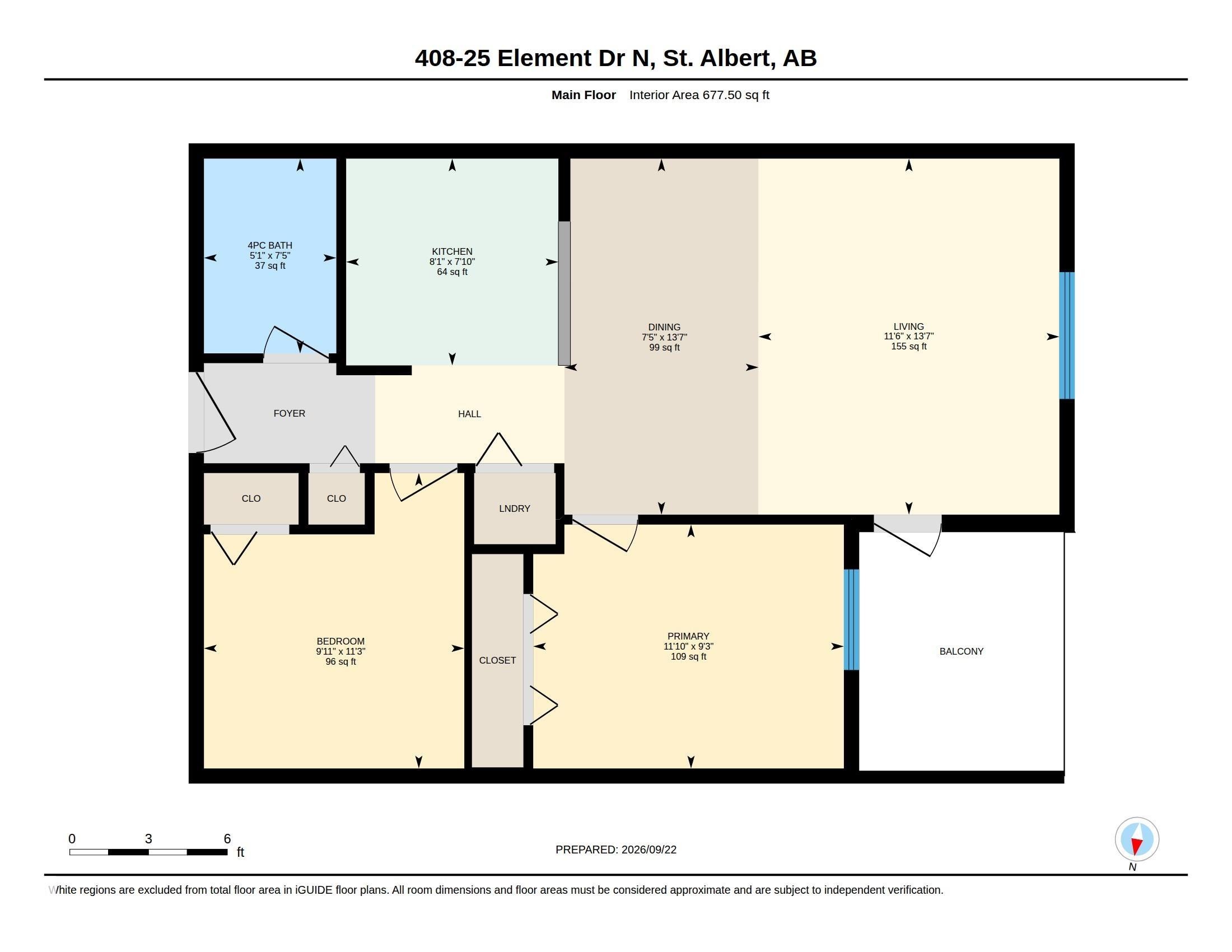 Floor plan - #408 25 Element Dr, St. Albert, AB