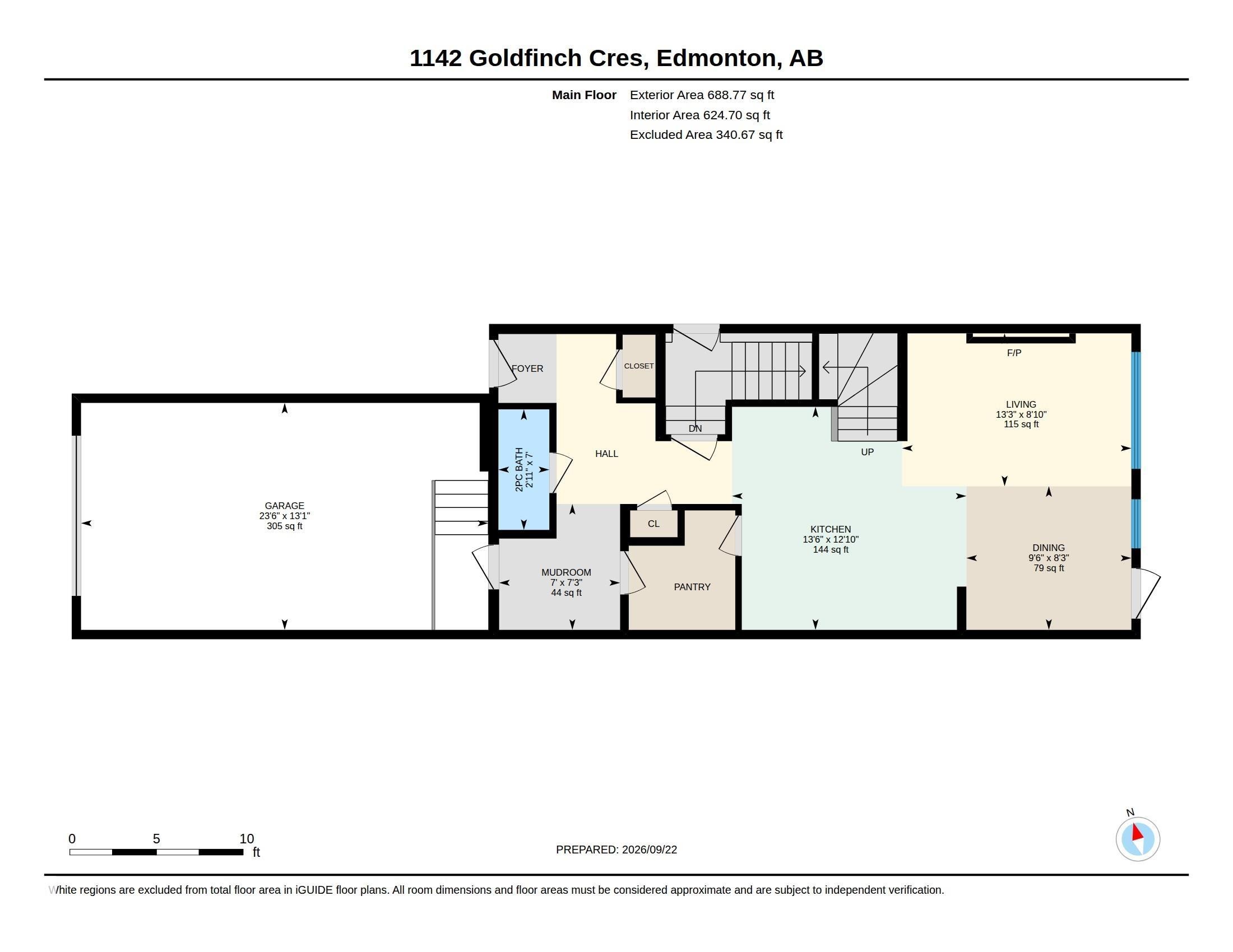 Floor plan - 1142 Goldfinch Crescent Nw, Edmonton, AB