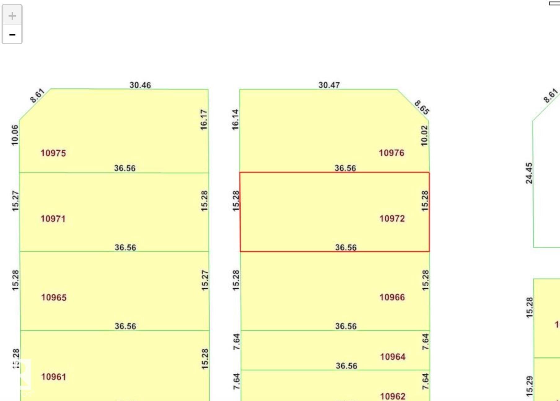 Plat Map. Illustrating lot dimensions and property identifiers within the survey area - 10972 157 Street Nw, Edmonton, AB