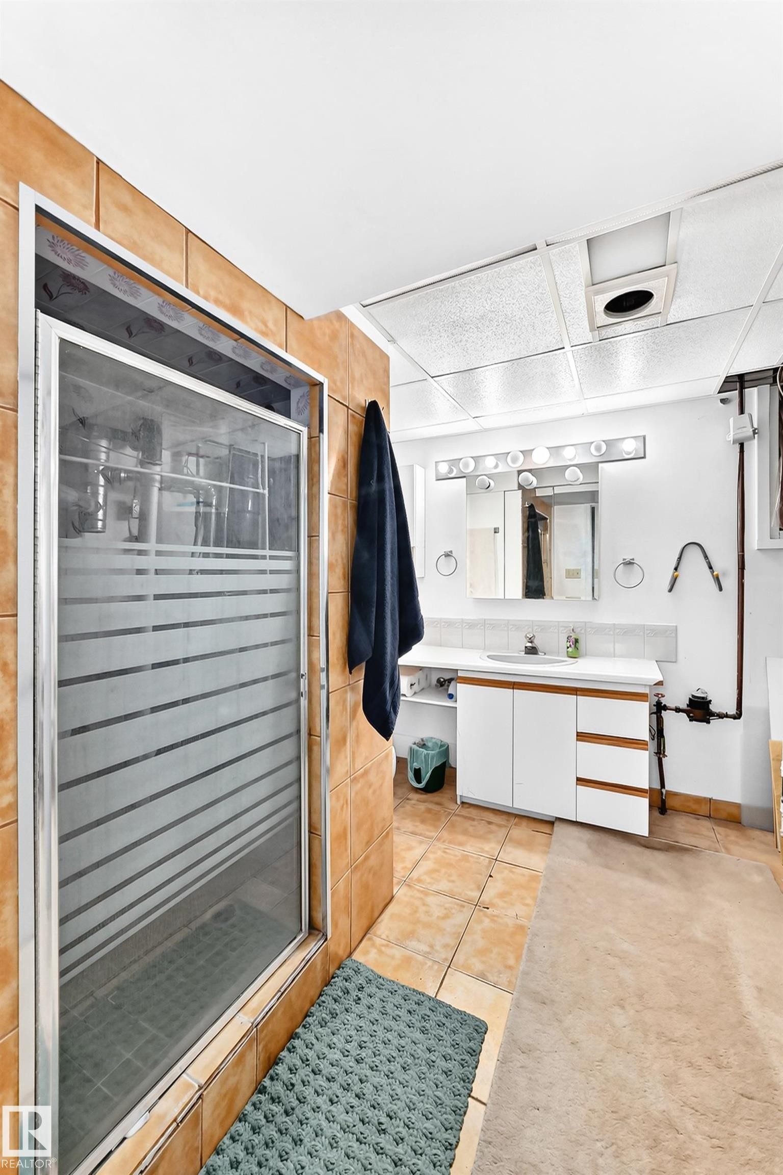 Full shower enclosure with tiled surround - 44 Habitat Crescent Nw, Edmonton, AB
