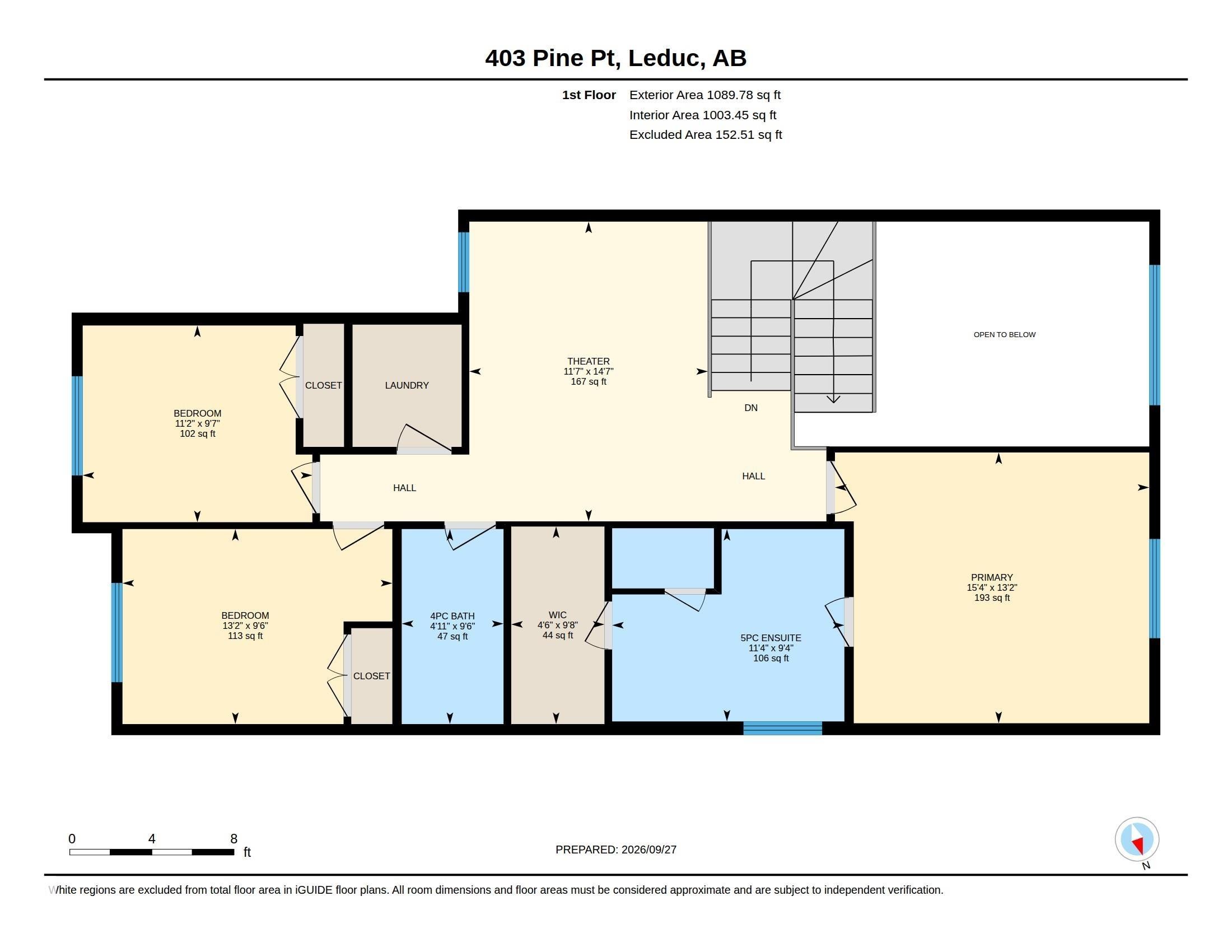 Floor plan - 403 Pine Point, Leduc, AB
