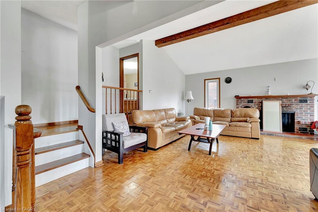 2280 Highway 6, Flamborough, ON - Indoor Photo Showing Living Room With Fireplace