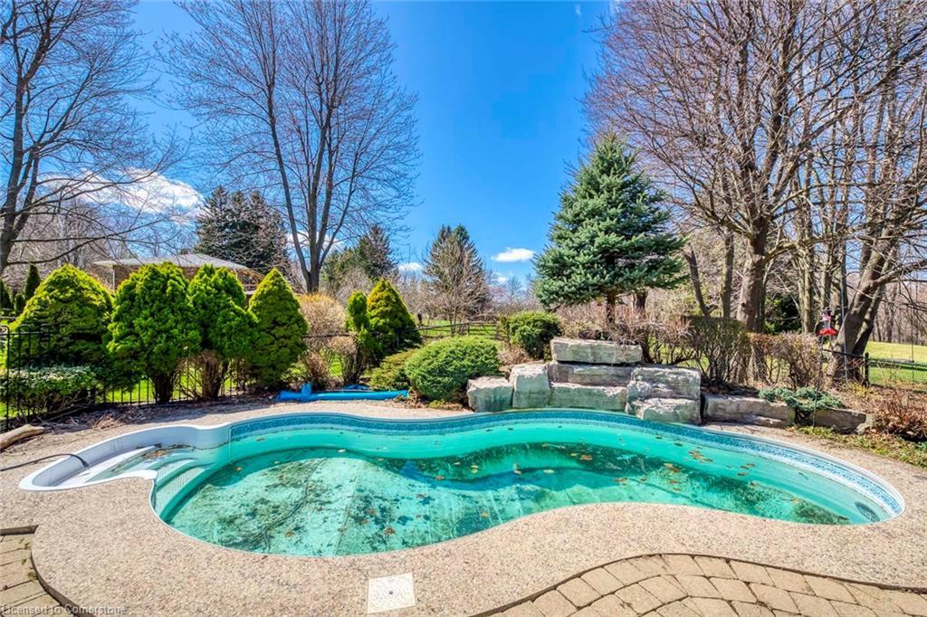 1215 Britannia Road, Burlington, ON - Outdoor With In Ground Pool With Backyard