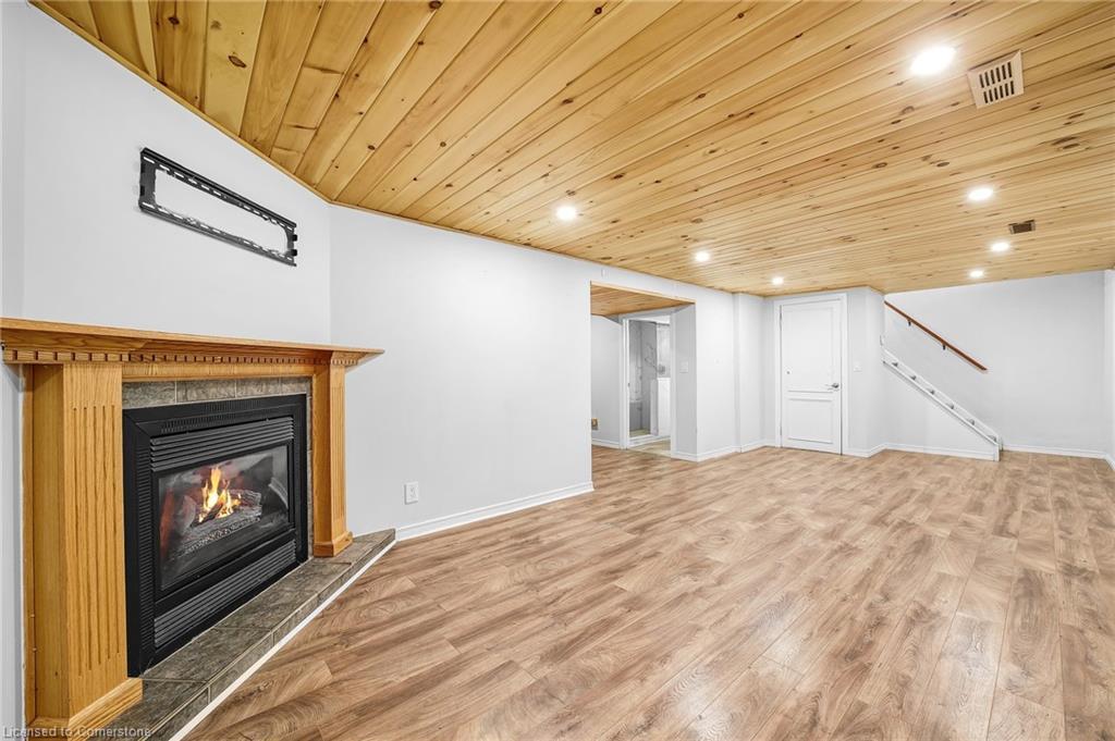 96 Elgin Street, Kawartha Lakes, ON - Indoor With Fireplace