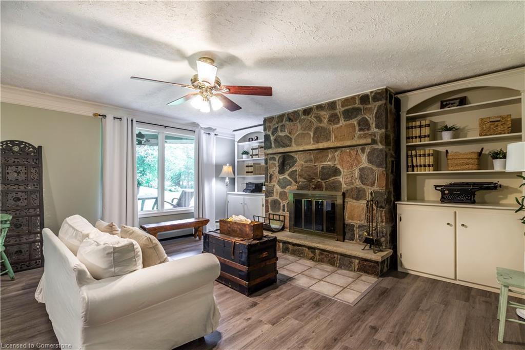 6607 Ellis Road, Cambridge, ON - Indoor Photo Showing Living Room With Fireplace
