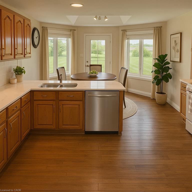 3088 Haldimand 9 Road, York, ON - Indoor Photo Showing Kitchen With Double Sink
