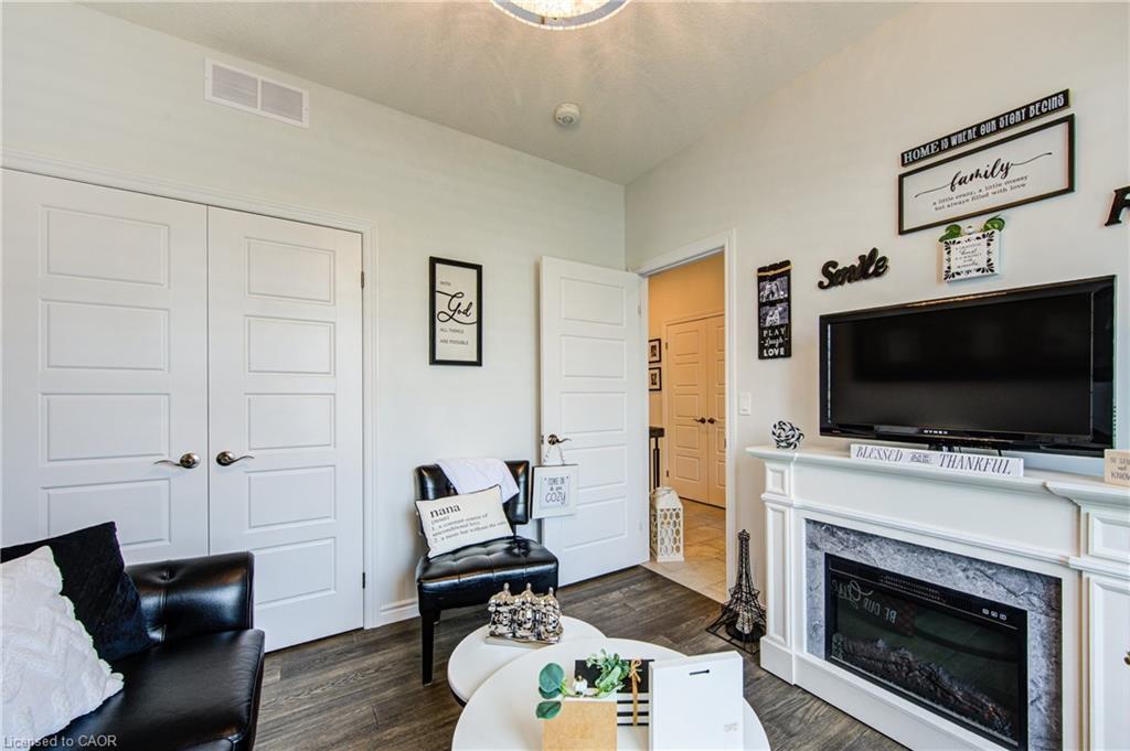 35 Lock Street, Innerkip, ON - Indoor Photo Showing Living Room With Fireplace