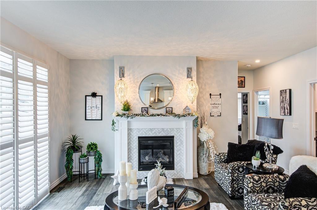 35 Lock Street, Innerkip, ON - Indoor Photo Showing Living Room With Fireplace