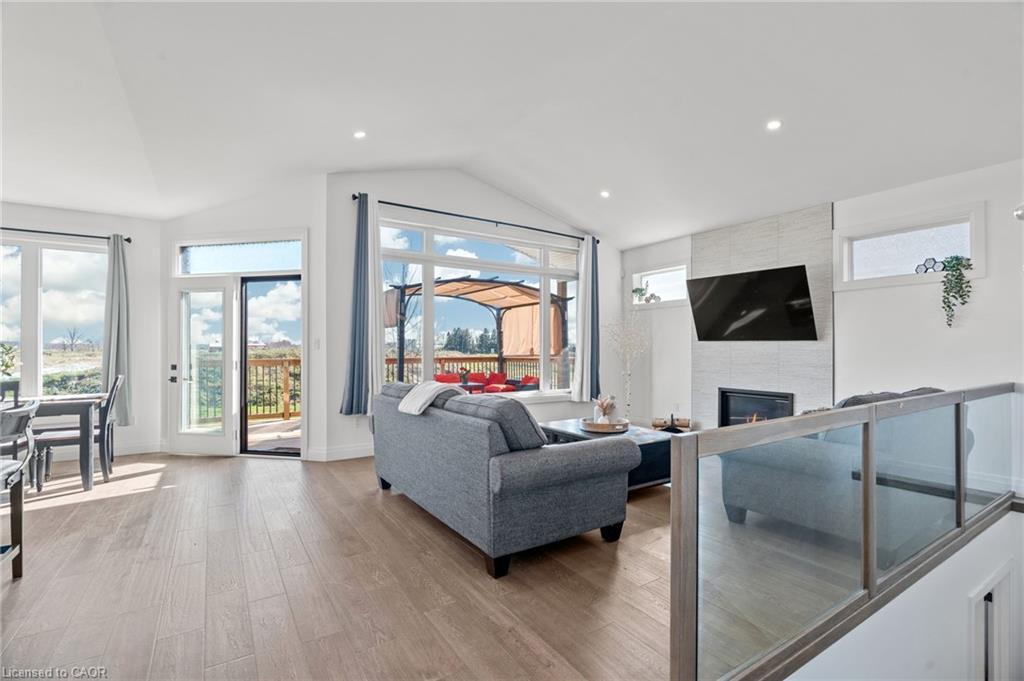 155 Mcleod Street, Parkhill, ON - Indoor Photo Showing Living Room With Fireplace