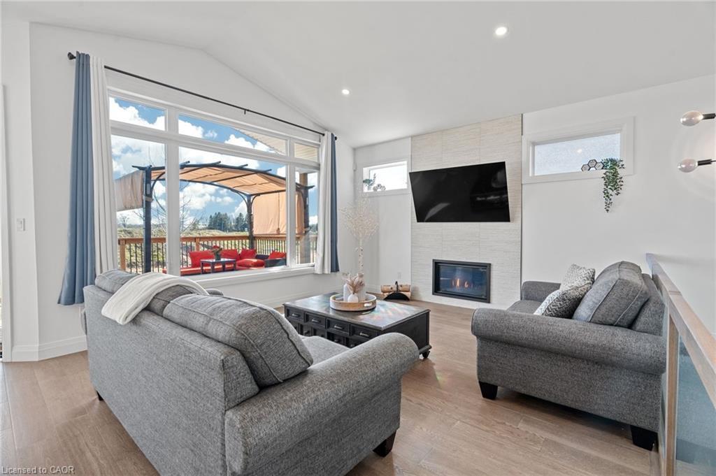 155 Mcleod Street, Parkhill, ON - Indoor Photo Showing Living Room With Fireplace