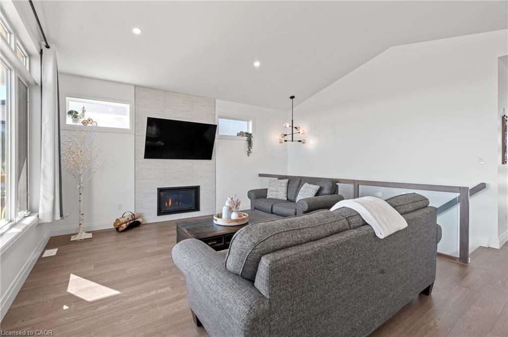 155 Mcleod Street, Parkhill, ON - Indoor Photo Showing Living Room With Fireplace