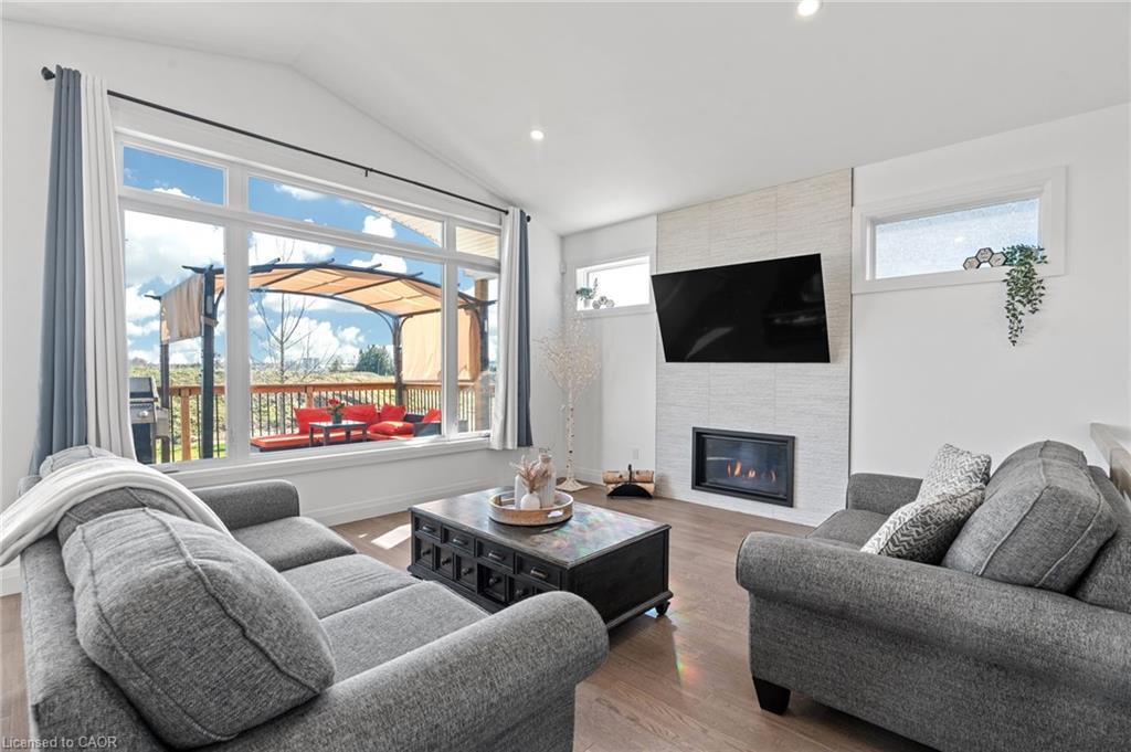 155 Mcleod Street, Parkhill, ON - Indoor Photo Showing Living Room With Fireplace