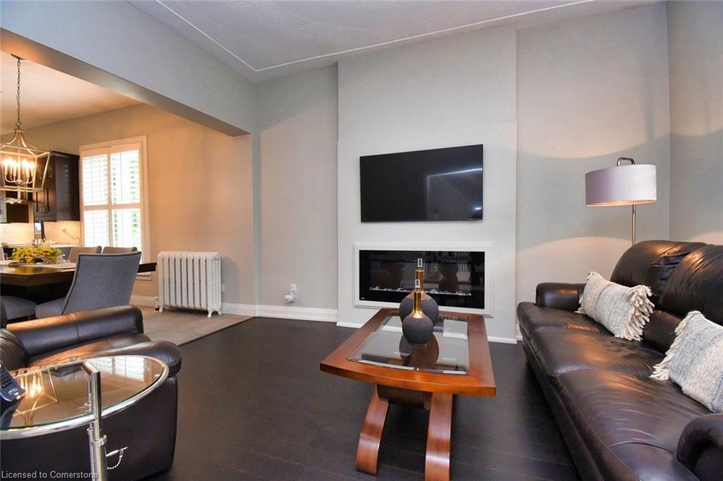 179 Macnab Street N, Hamilton, ON - Indoor Photo Showing Living Room With Fireplace