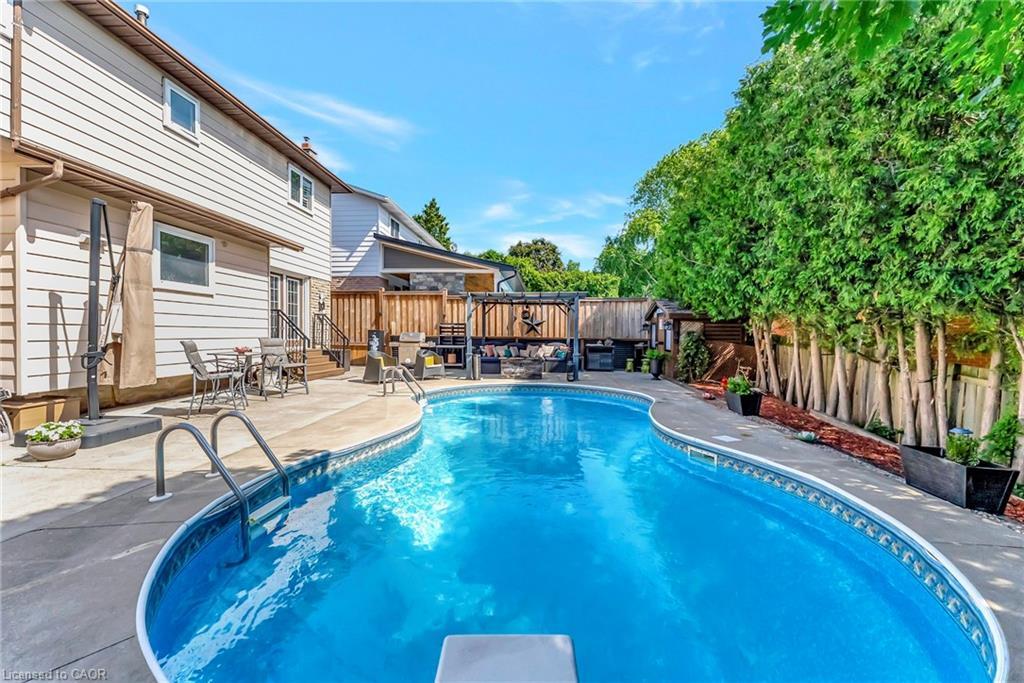 2325 Duncaster Drive, Burlington, ON - Outdoor With In Ground Pool With Deck Patio Veranda With Backyard
