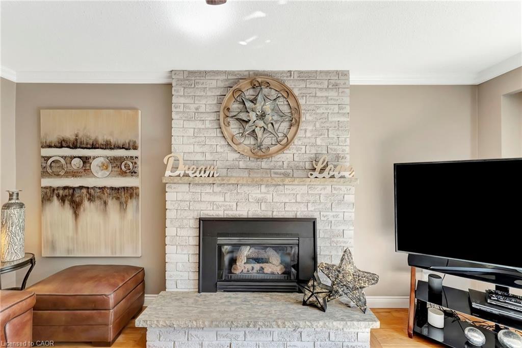 2325 Duncaster Drive, Burlington, ON - Indoor Photo Showing Living Room With Fireplace