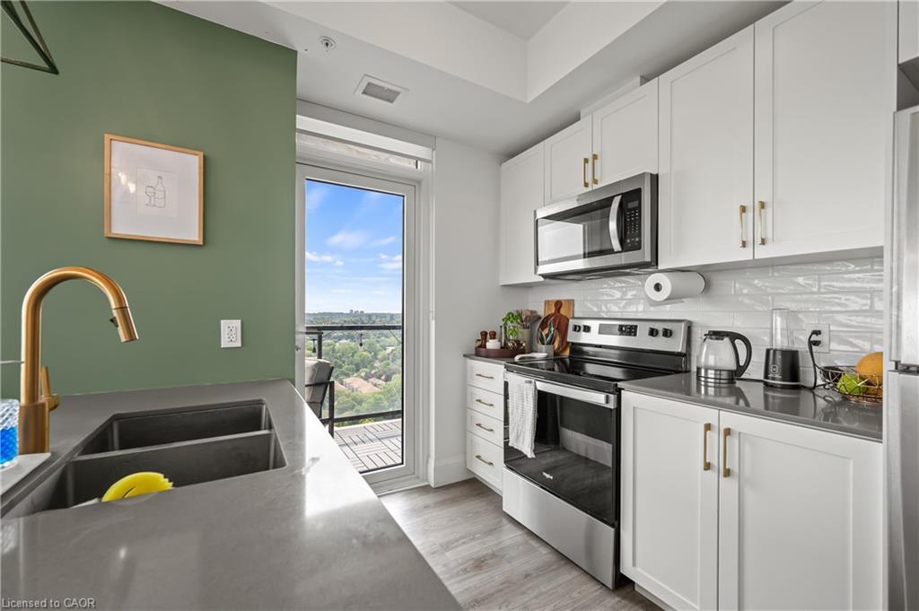 2305-108 Garment Street, Kitchener, ON - Indoor Photo Showing Kitchen With Double Sink