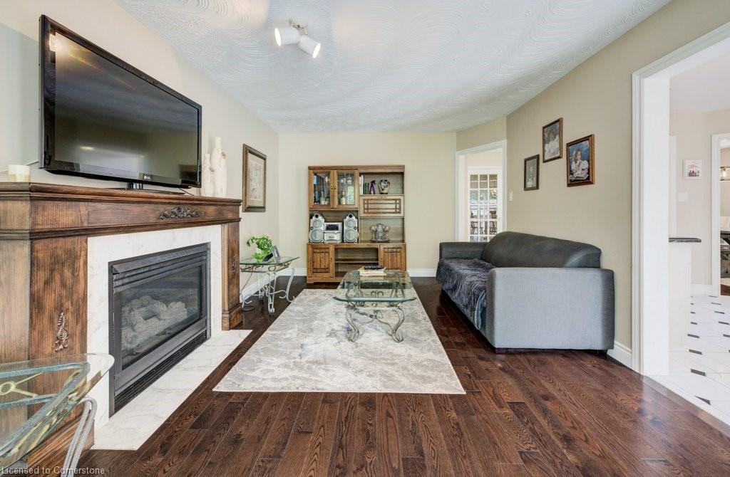 1056 Plains View Avenue, Burlington, ON - Indoor Photo Showing Living Room With Fireplace