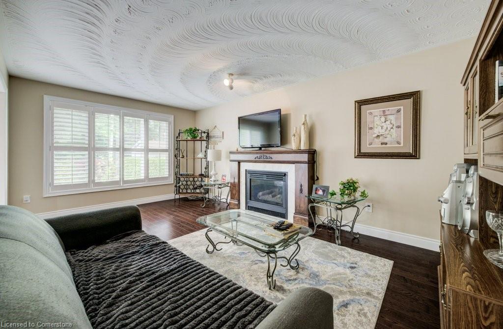 1056 Plains View Avenue, Burlington, ON - Indoor Photo Showing Living Room With Fireplace