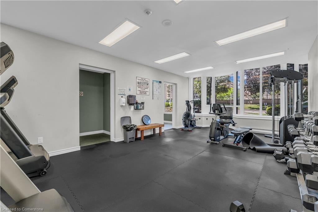 203-67 Caroline Street S, Hamilton, ON - Indoor Photo Showing Gym Room