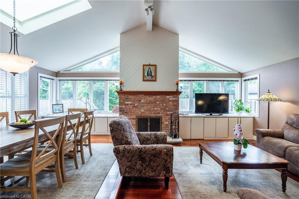 98 Hadley Drive, Ancaster, ON - Indoor Photo Showing Living Room With Fireplace