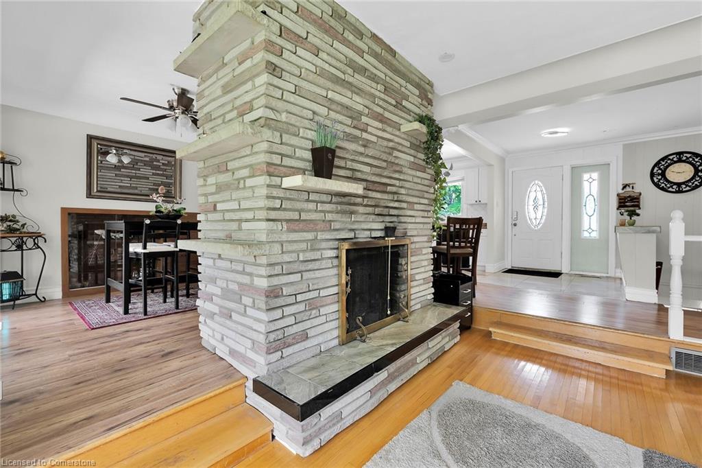 49 Glover Road, Hamilton, ON - Indoor With Fireplace