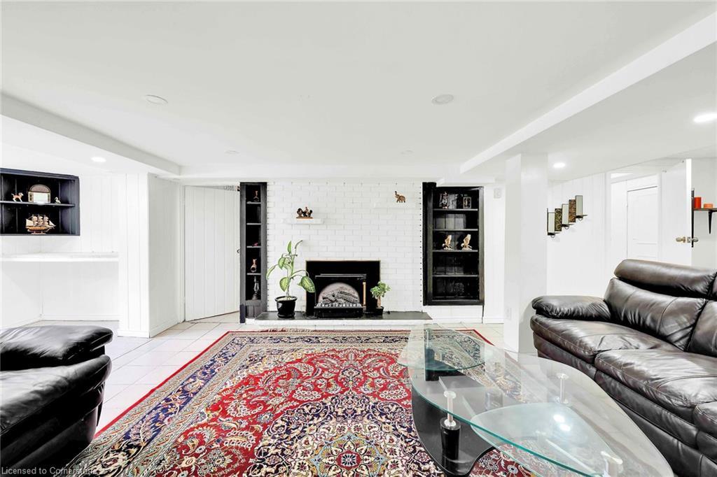 49 Glover Road, Hamilton, ON - Indoor Photo Showing Living Room With Fireplace