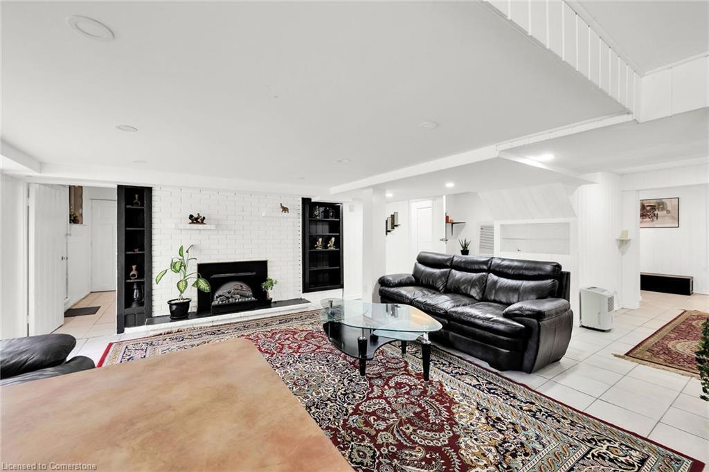 49 Glover Road, Hamilton, ON - Indoor Photo Showing Living Room With Fireplace