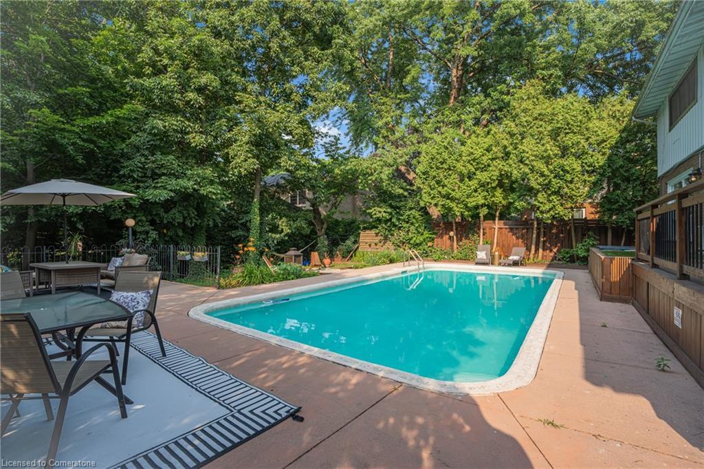 316 Fennell Avenue W, Hamilton, ON - Outdoor With In Ground Pool With Deck Patio Veranda With Backyard