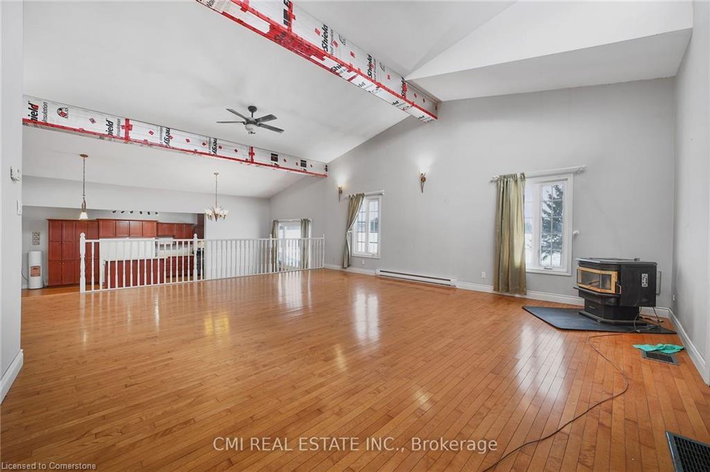 1632 Conc 2-3 Road, Cochrane, ON - Indoor With Fireplace