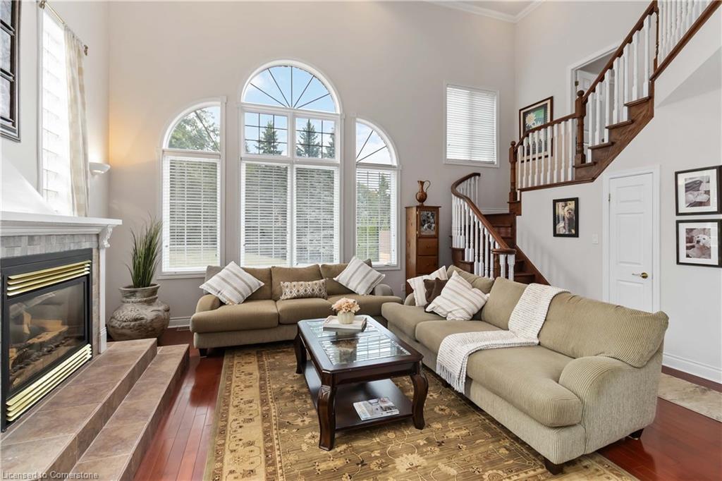 1401 Tamworth Court, Burlington, ON - Indoor Photo Showing Living Room With Fireplace