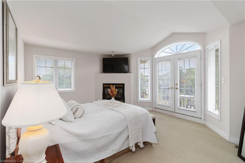 1401 Tamworth Court, Burlington, ON - Indoor Photo Showing Bedroom With Fireplace