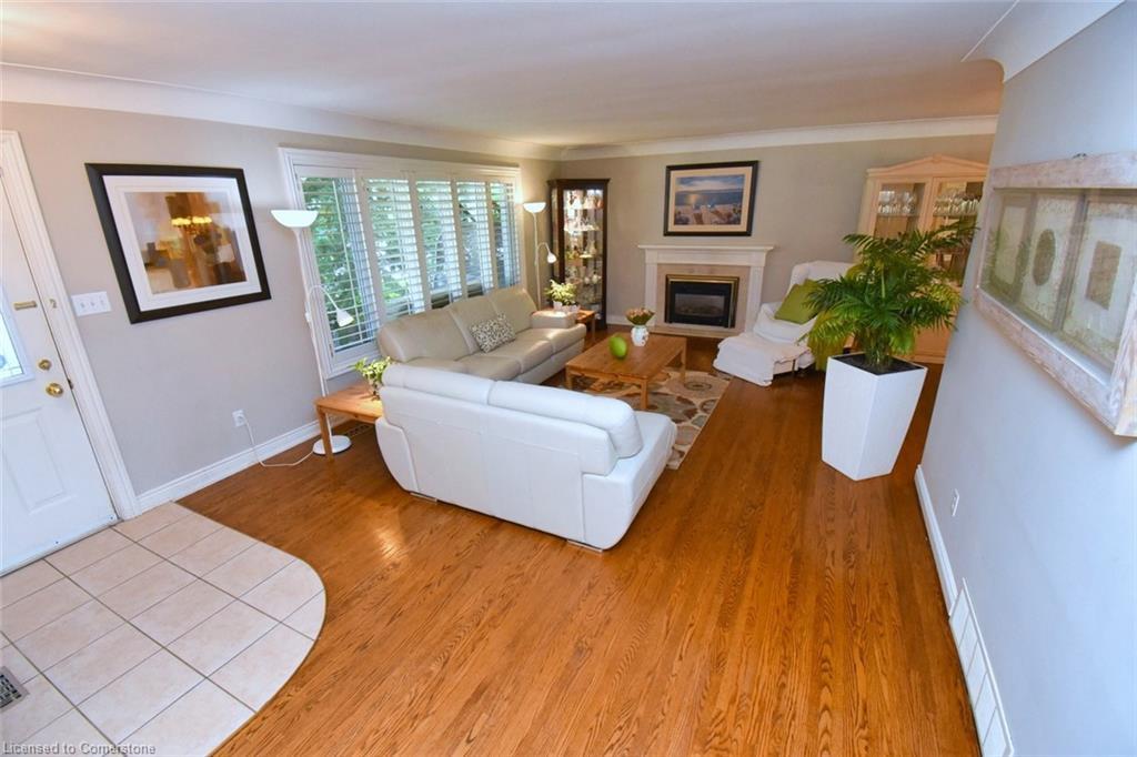 4131 Lorraine Crescent, Burlington, ON - Indoor Photo Showing Living Room With Fireplace
