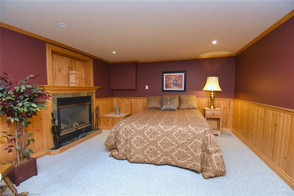 4131 Lorraine Crescent, Burlington, ON - Indoor Photo Showing Bedroom With Fireplace