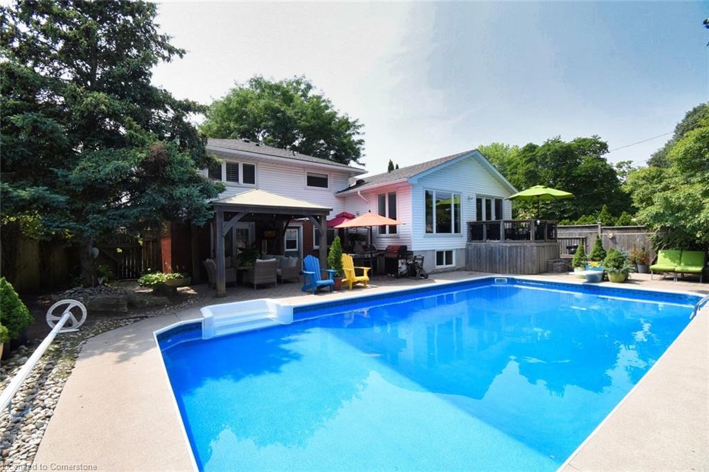 4131 Lorraine Crescent, Burlington, ON - Outdoor With In Ground Pool With Deck Patio Veranda With Backyard With Exterior