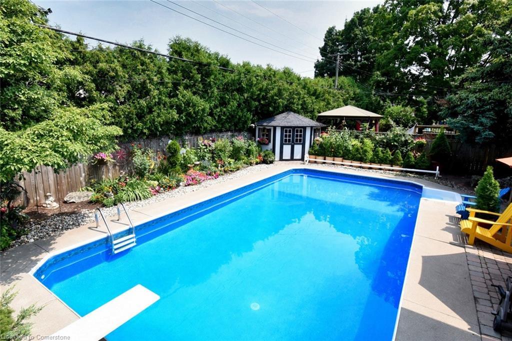 4131 Lorraine Crescent, Burlington, ON - Outdoor With In Ground Pool With Deck Patio Veranda With Backyard