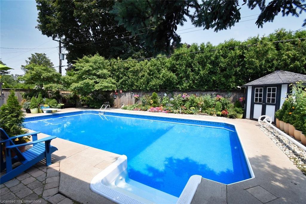 4131 Lorraine Crescent, Burlington, ON - Outdoor With In Ground Pool With Deck Patio Veranda With Backyard