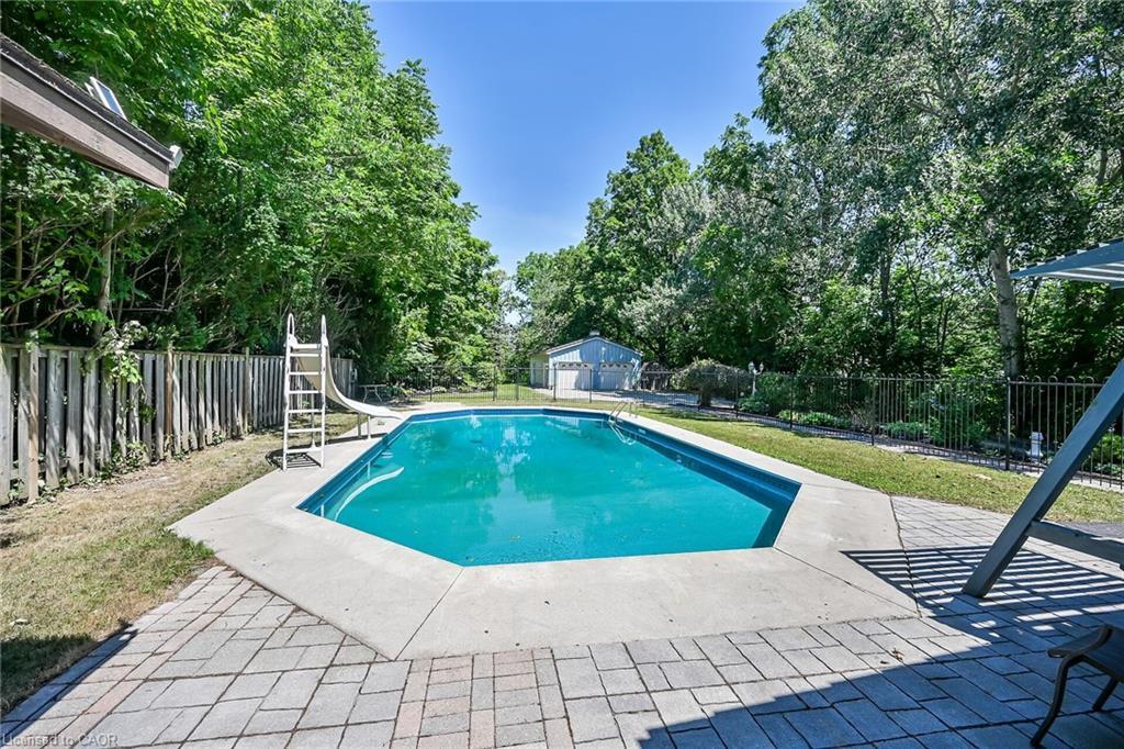 94 Sutherland Street W, Caledonia, ON - Outdoor With In Ground Pool With Backyard