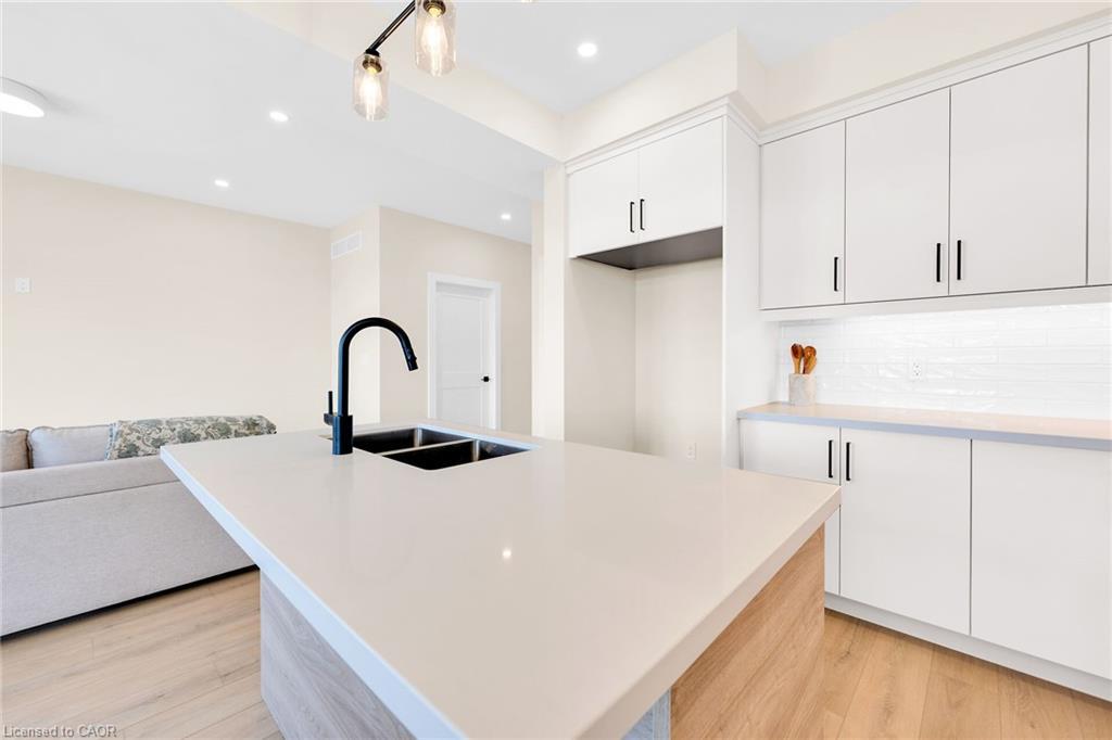 160 Craddock Boulevard, Jarvis, ON - Indoor Photo Showing Kitchen With Double Sink