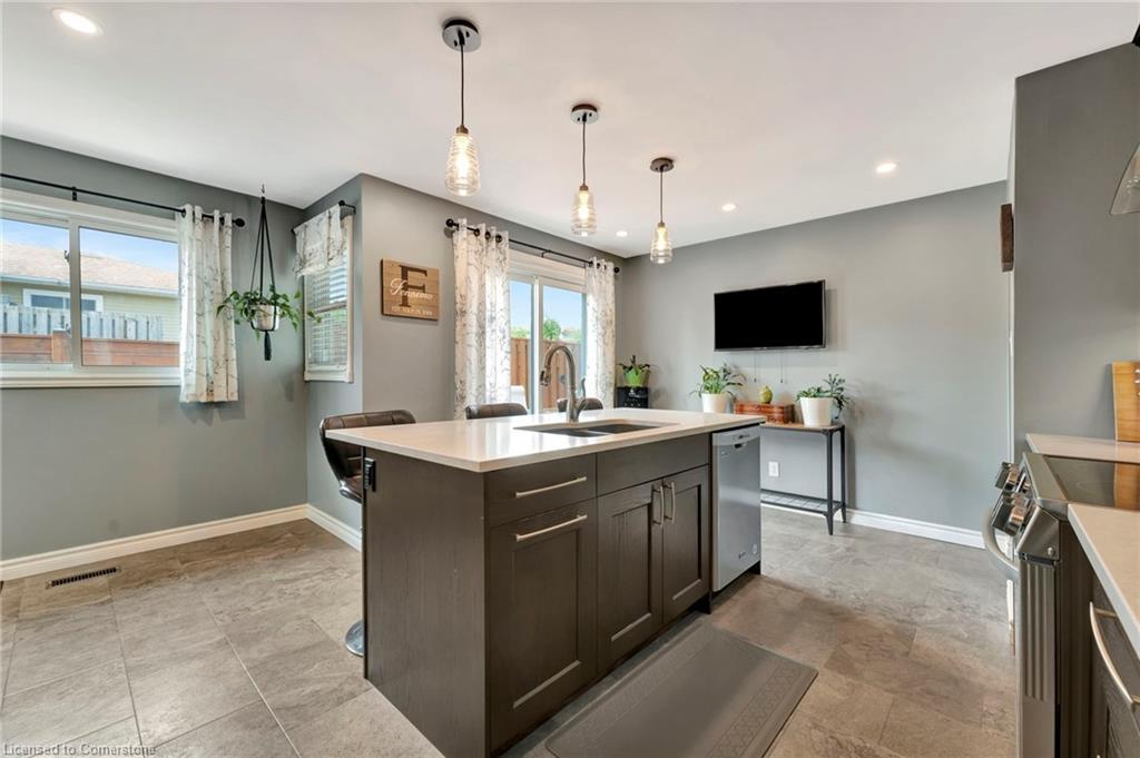 375 Elliott Street, Cambridge, ON - Indoor Photo Showing Kitchen With Double Sink