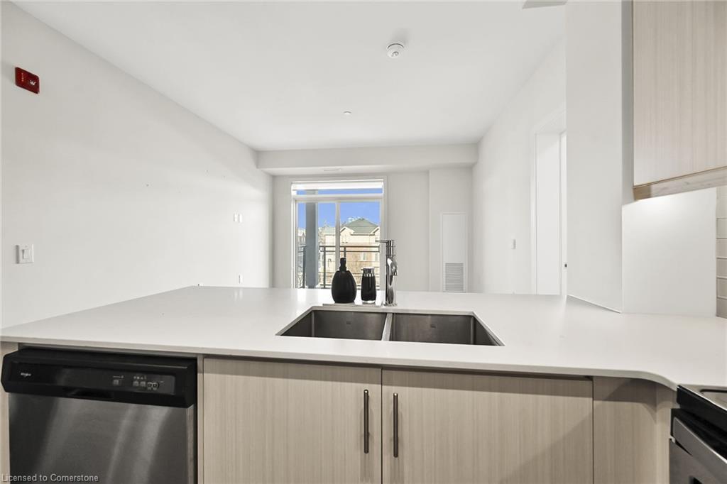 312-320 Plains Road E, Burlington, ON - Indoor Photo Showing Kitchen With Double Sink